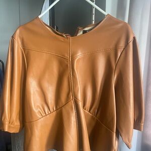 Missguided + Camel Leather Jacket